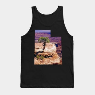 Utah State Outline - Canyonlands National Park Tank Top